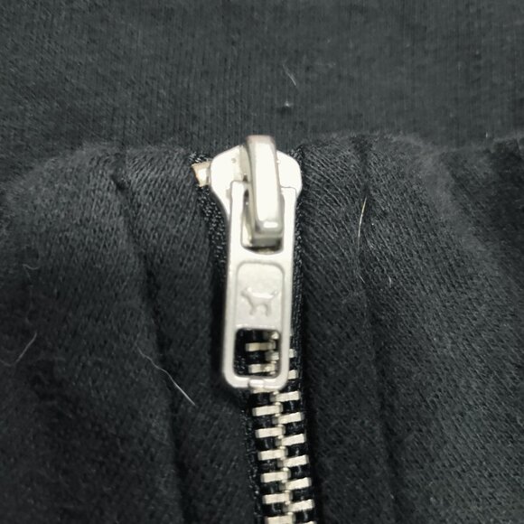 Vintage PINK Victoria's Secret Black Quarter-Zip Logo Pullover Sweatshirt Size S - Picture 8 of 15